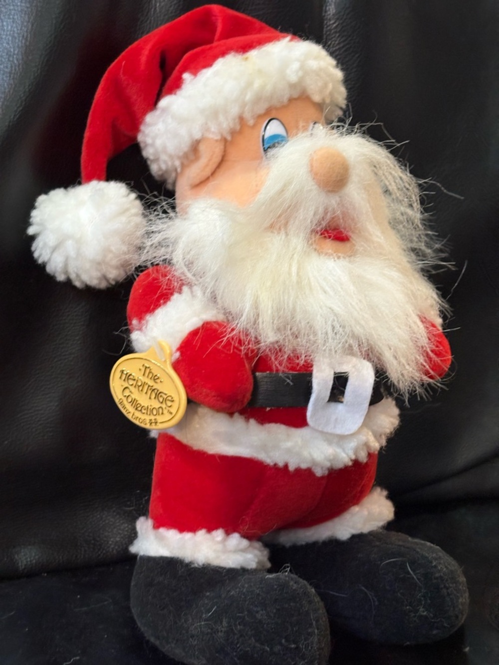 Vintage Heritage Collection Plush Santa Holiday Figure - Red